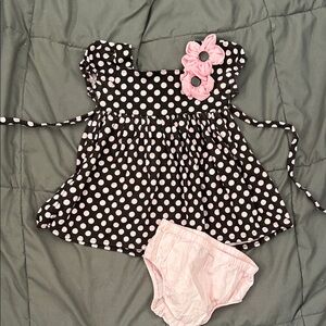 Jenny & Me Brown Polka Dot Dress